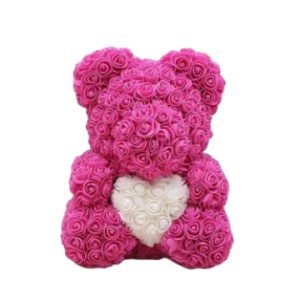 bear of roses with a heart-40cm