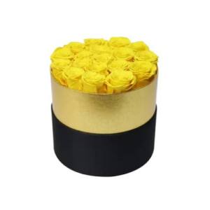 eternity rose with gold round box