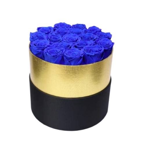 eternity rose with gold round box