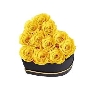 eternity rose with heart shape box