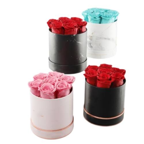 eternity roses in round box
