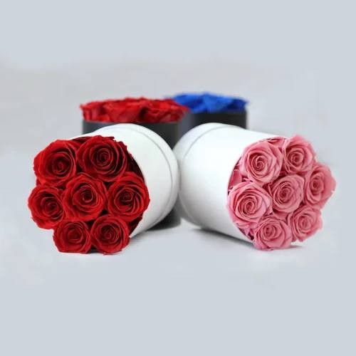 eternity roses in round box