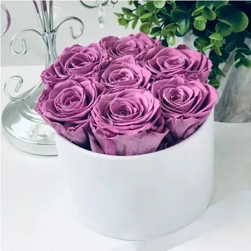eternity roses in round box