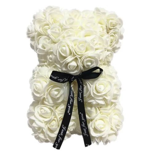 grey bear of roses - 25 cm
