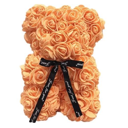 grey bear of roses - 25 cm
