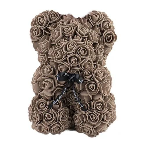 grey bear of roses - 25 cm