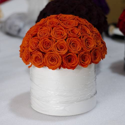 luxury preserved rose hat box
