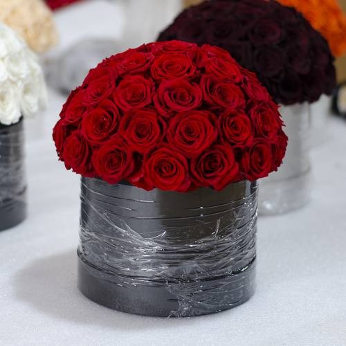 luxury preserved rose hat box