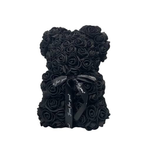 pink bear of roses - 25 cm