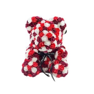rainbow bear of roses 40 cm