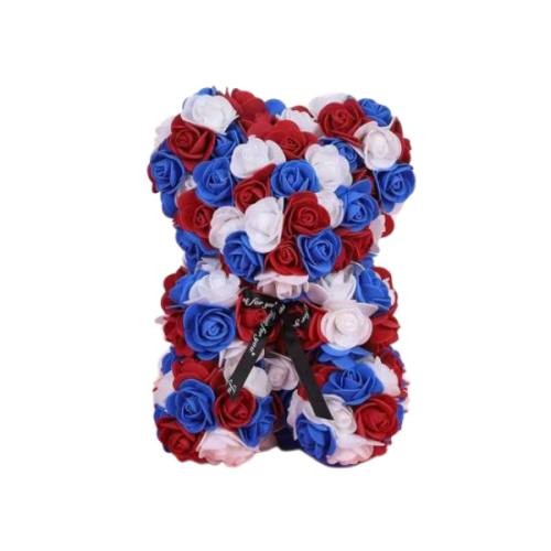 rainbow bear of roses 40 cm