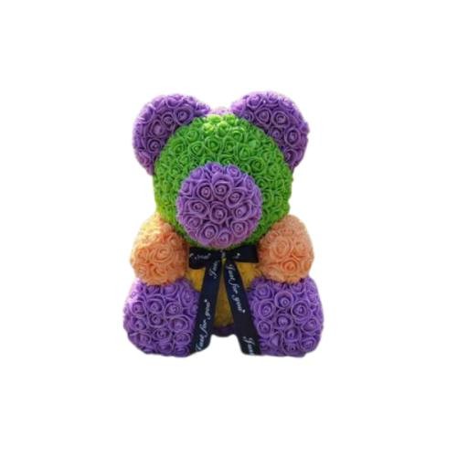 rainbow bear of roses 40 cm