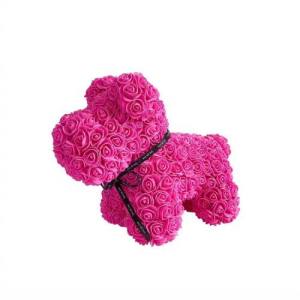 red dog made of rose 40cm