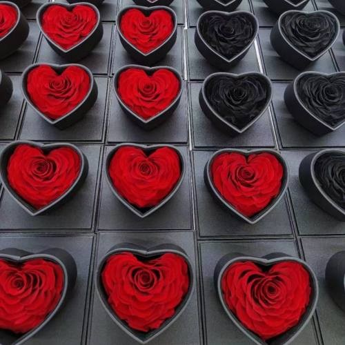single heart rose box